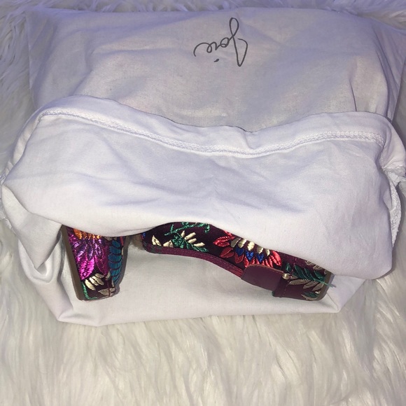 JOIE floral Embroidered silk high top sneakers NWT - Picture 7 of 8